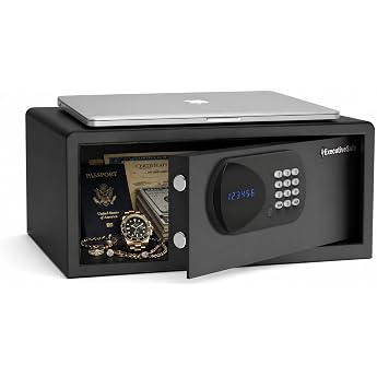 ExecutiveSafe ACS-4 17 Inch Laptop Safe for Home, Office &amp; Hotel | Electronic keypad, LED display, double bolt lock, USB emer