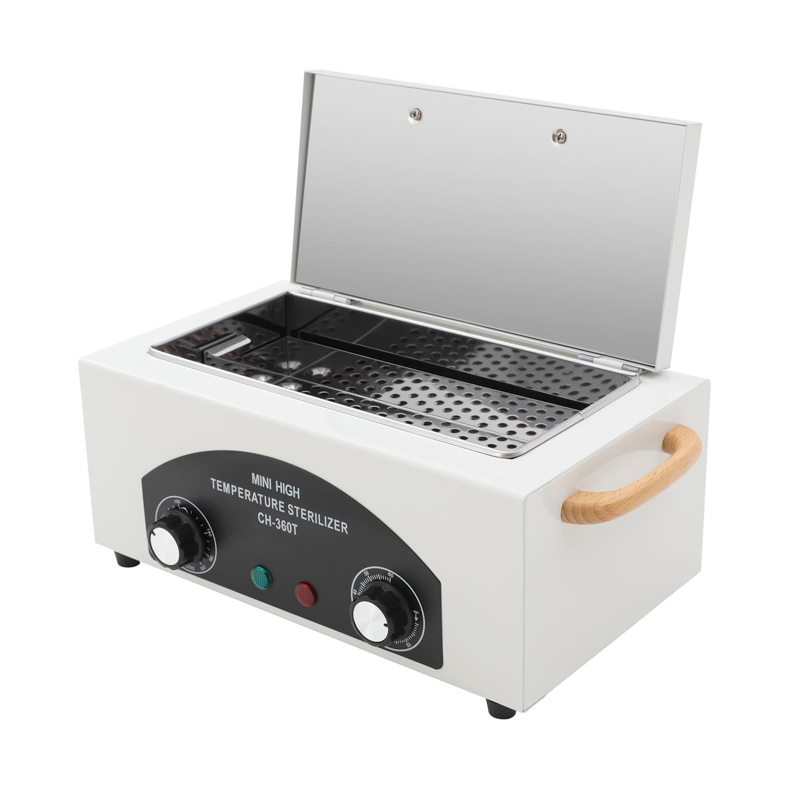 Hochtemperatur Reinigungsgerät 300 W 2 L bis 220 °C für Nagelwerkzeuge | Mit Timer bis 60 Minuten, gelochtem Einsatzkorb und drei Griffen für Studio, Friseur, Kosmetikbereich und Tierpflege