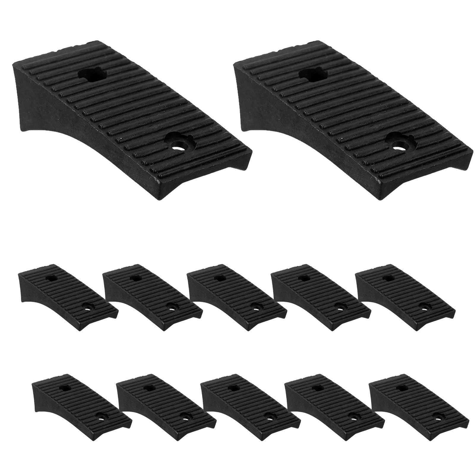 VILLFUL 12pcs Anti-tip Pads for Office Chairs with 4cm Wide Tube Fit, Non-slip Plastic Furniture Leg Stabilizers, Universal Fit for Hardwood Floors and Office Lounge Sled Base Seating,