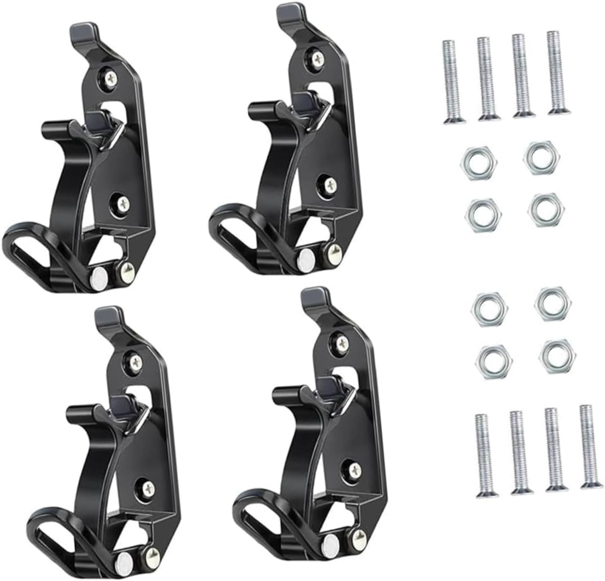 Unomor 2pairs Clamp Mounting Kit for Roof Rack Shovel Holder and Axe Bracket for Trucks and Boats Heavy-Duty Tool Securing