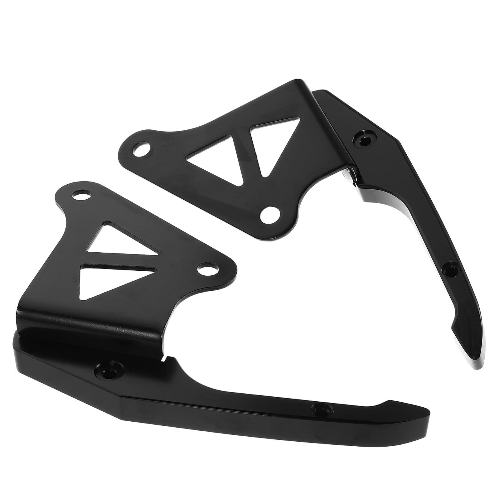 SHINEOFI Poignées de Maintien Arrière Moto en Alliage D’Aluminium, Barres D’Appui Siège Arrière Universelles Noires, Accessoires Passager Moto pour Toutes Saisons, Installation Rapide