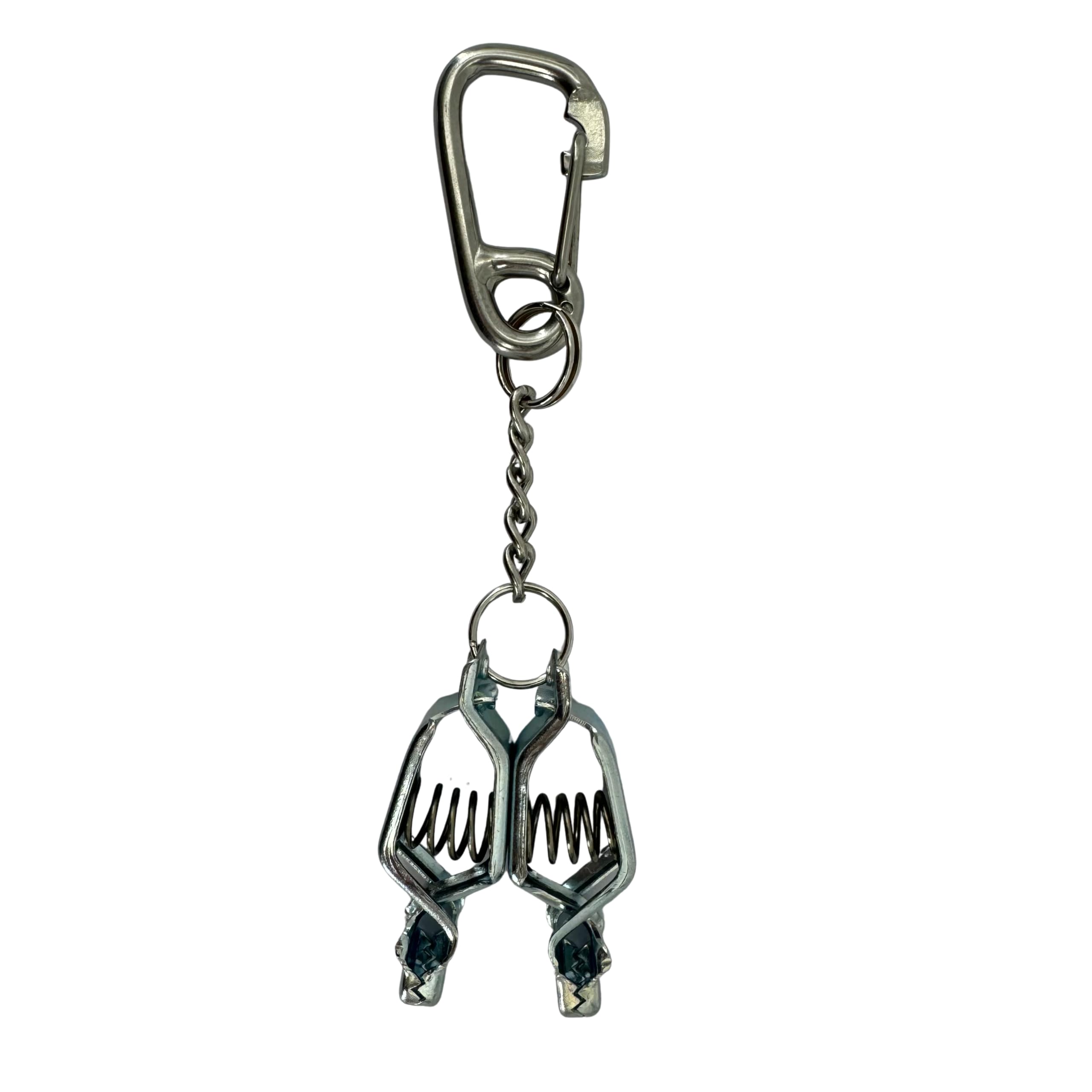 Zeluga 15-584-6PK - Clip per guanti in metallo resistente con moschettone in acciaio inossidabile, clip per guanti da lavoro industriale, per cintura degli attrezzi, costruzione, giardinaggio, guanti