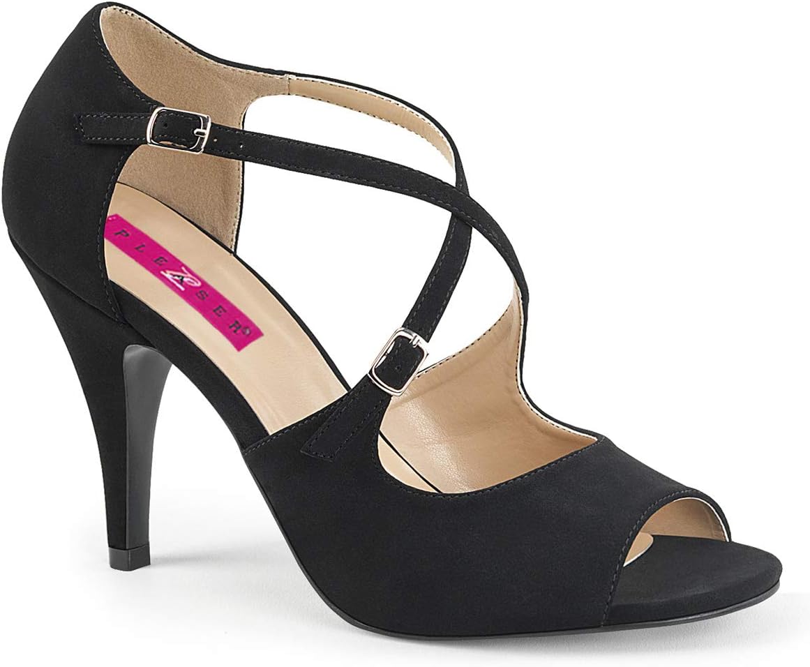 Pleaser Women's Dream-412 Ankle Strap Sandal Black 13
