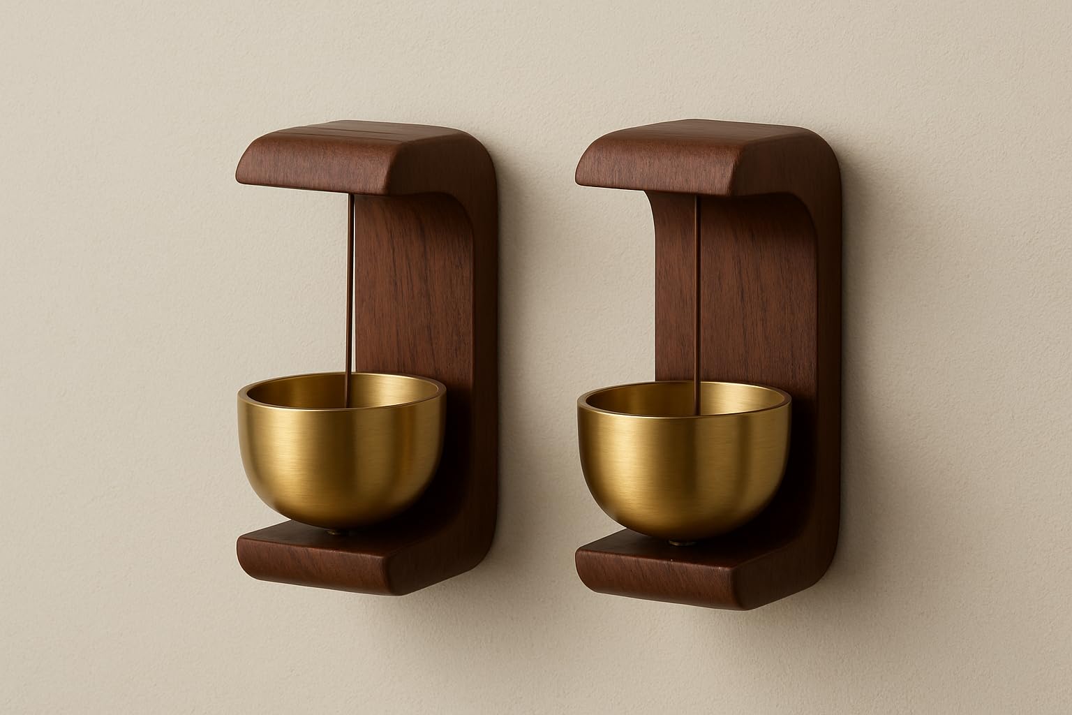 Windwarrior Wooden Door Chime with Brass Bell – Pack of 2 (Walnut Dark Wood) | Vintage Handmade Wall Hanging Door Bells for Home Entrance, Good Luck & Positive Vibes – Indoor/Outdoor Home Decor-image-39