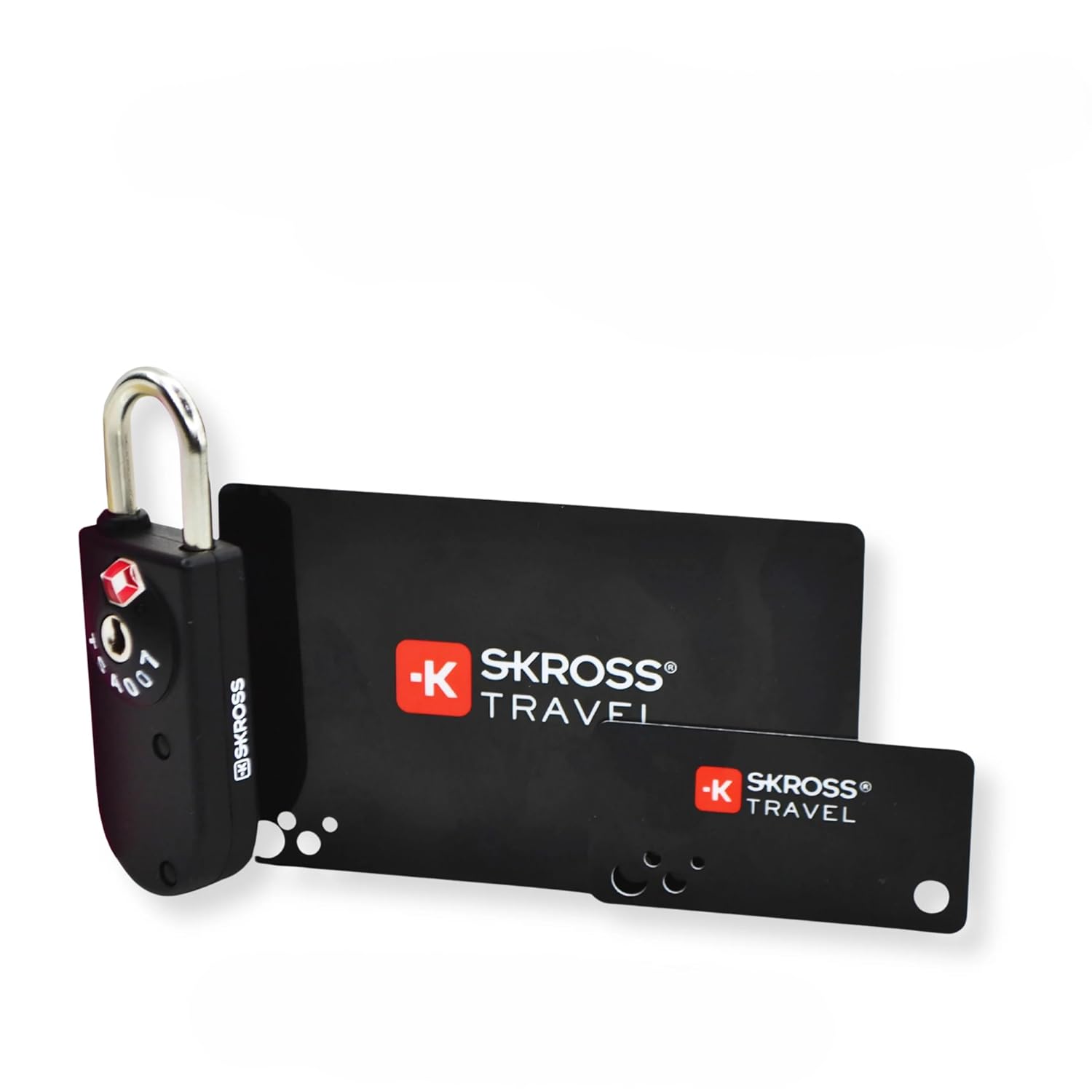 Skros Travel TSA Lock Gift Set Luggage Security with 2 Card Keys – Black Skros Travel TSA Lock Gift Set Luggage Security with 2 Card Keys – Black