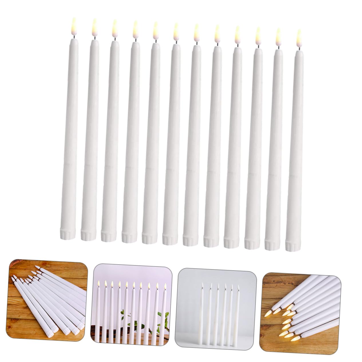 12 Piezas Luz de Vela LED de Poste Lámpara de Vela Decorativa para Halloween Suministros para Fiesta de Halloween Lámpara de Poste de LED