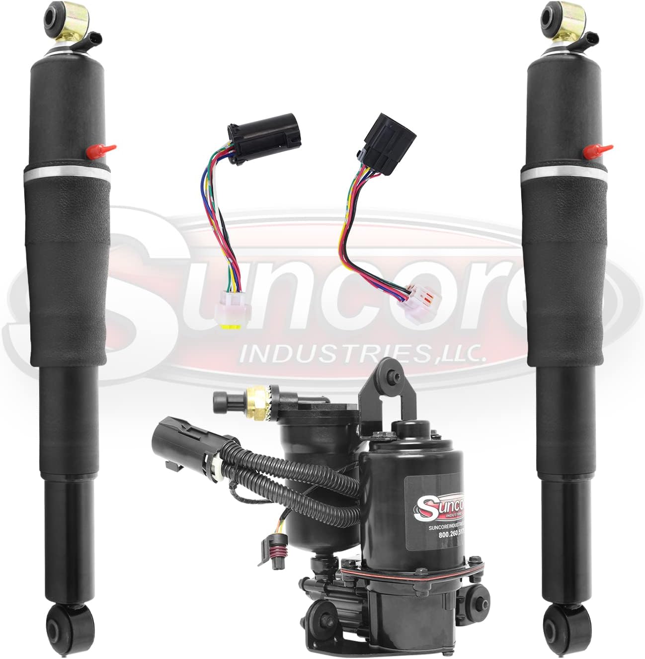 Rear Autoride Suspension Air Shock Absorbers w/Bypass & Air