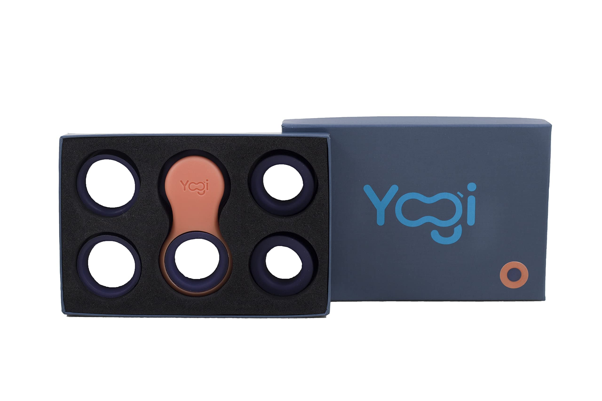 Giocattolo antistress Yogi, Fidget Spinner per adulti, Sollievo dall'ansia, ADHD, ADD e autismo, Giocattoli silenziosi per adulti e bambini, Cinque misure di anelli