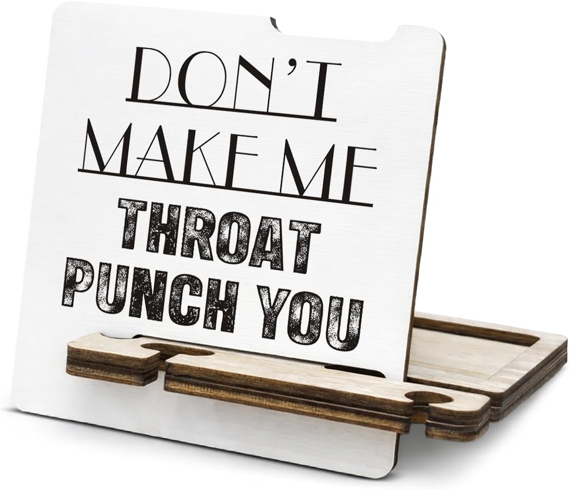 Funny Throat Punch Office Decor Sign Sarcastic Gift for Coworkers