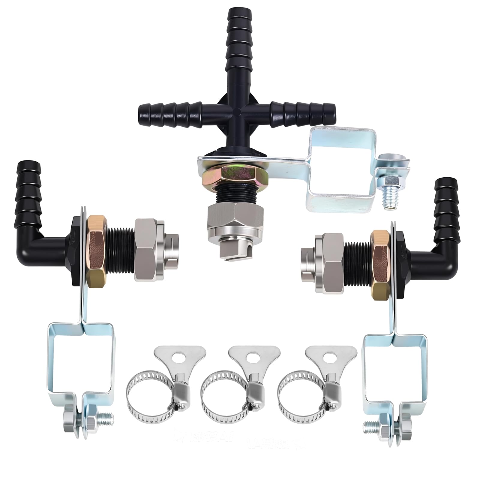 JADSOrBoBi Spray Boom Repair Kit with 8001-VS Tips, 3/8" Nozzle Body Elbows & Cross, Tip Screens, Nozzle Caps & Nuts, 1" Boom Clamps, Hose Clamps –
