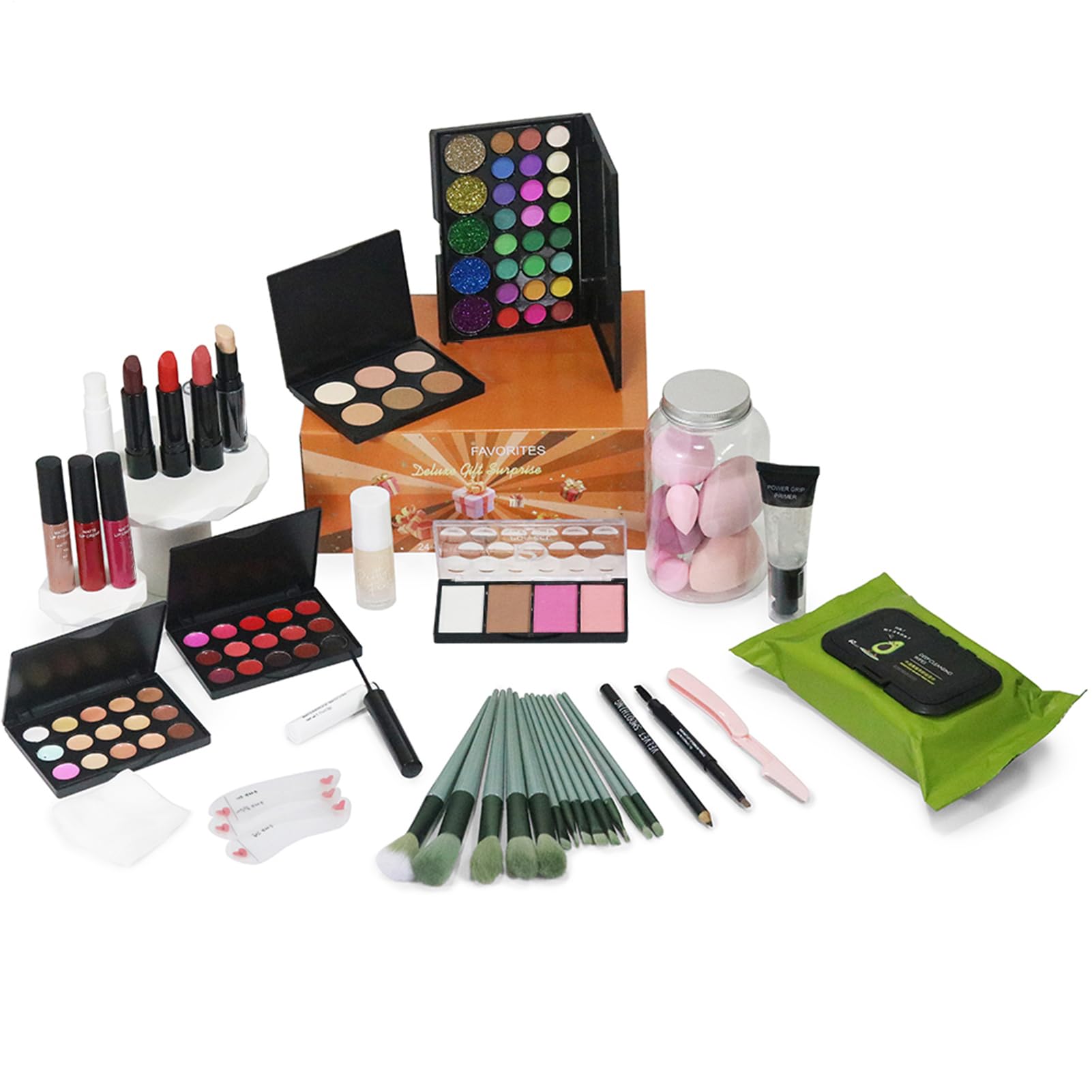 Set Per Trucco Professionale - Kit Completo Per Trucco Da Viaggio Per Estetista Da 24 Pezzi | Pacchetto Iniziale Trucco Multiuso | Kit Trucco Per Adulti Per Ragazze | Set Di Cosmetici Per Uomo E Donna