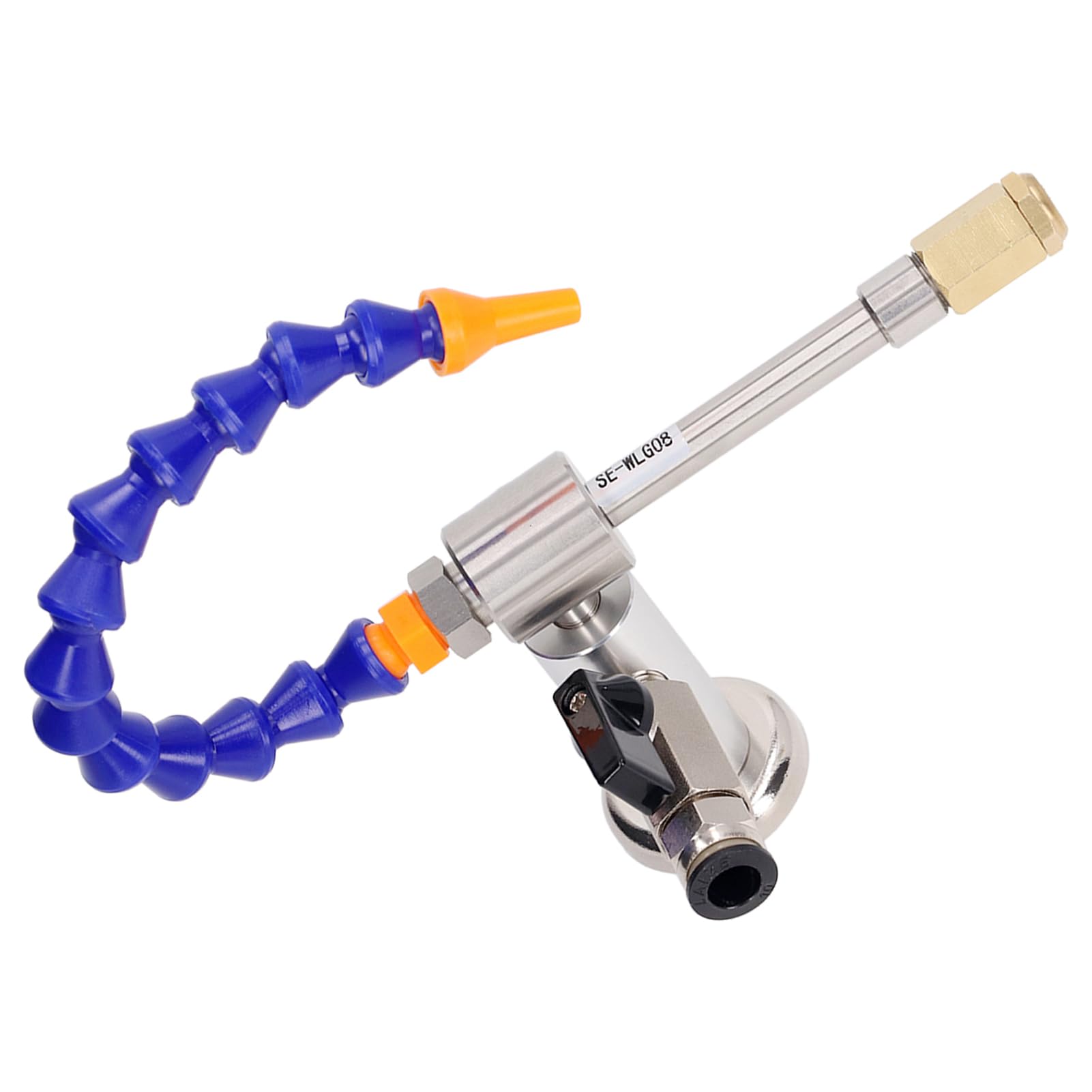 Jeanoko Pistola de Enfriamiento Seco de Aire Frío, Tubo de Vórtice Profesional de 7bar 520Btu 28 Mm con Tubo Flexible, para Soldadura de Plástico, Metal, Madera, Unión, Sellado Té
