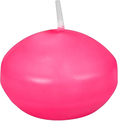 Zest Candle Velas flotantes de 24 piezas, 1.75 pulgadas, rosa intenso