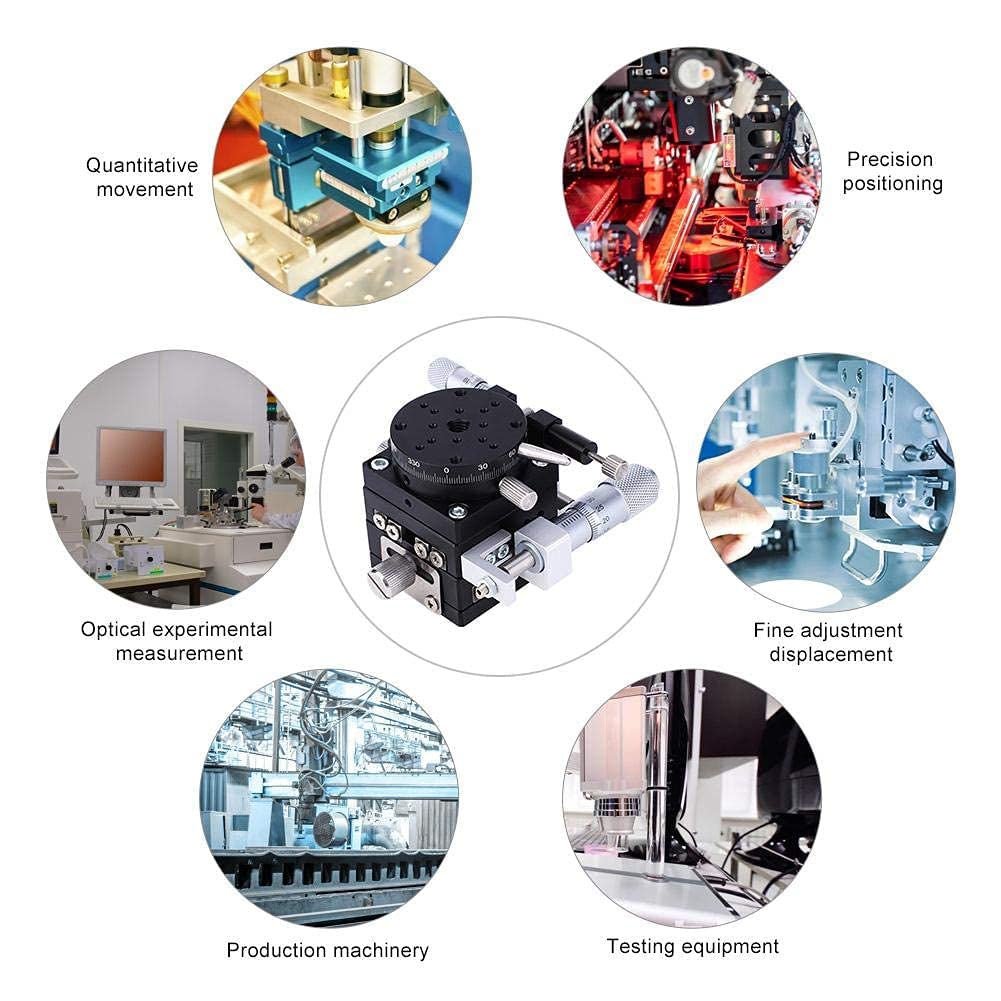 Manueller 3-Achsen-Lineartisch XYR, 40 mm hohe Genauigkeit Lineare Bewegung Manueller Bühnen-Schiebetisch LSP40-LM Linearer Schiebetisch für Präzisionspositionierung, quantitative Bewegung usw