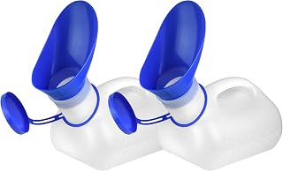 MaxiCare Female Urinal Spill Proof - Portable Pee Funnel for Women 32 Oz | Sturdy Urination Device with Lid for Emergency Urinalysis, Travel, Car & Camping Pack of 2