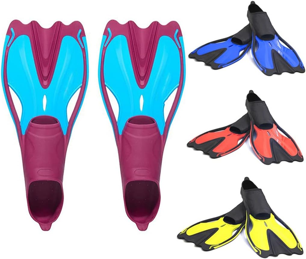 Adult Swimming Fins Outdoor Water Sports Diving Fins Webbed Flippers Snorkeling Training Professional Swim Shoes Scuba Boot (Color : Red Size : X-Small)