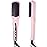 TYMO Ionic Hair Straightener Brush - Straightening Comb with 10M Negative Ions, 25s Heat-up, 16 Temps, Dual Voltage, LED Display | Ceramic Hot Comb Hair Brush Straightener for Women, Pink