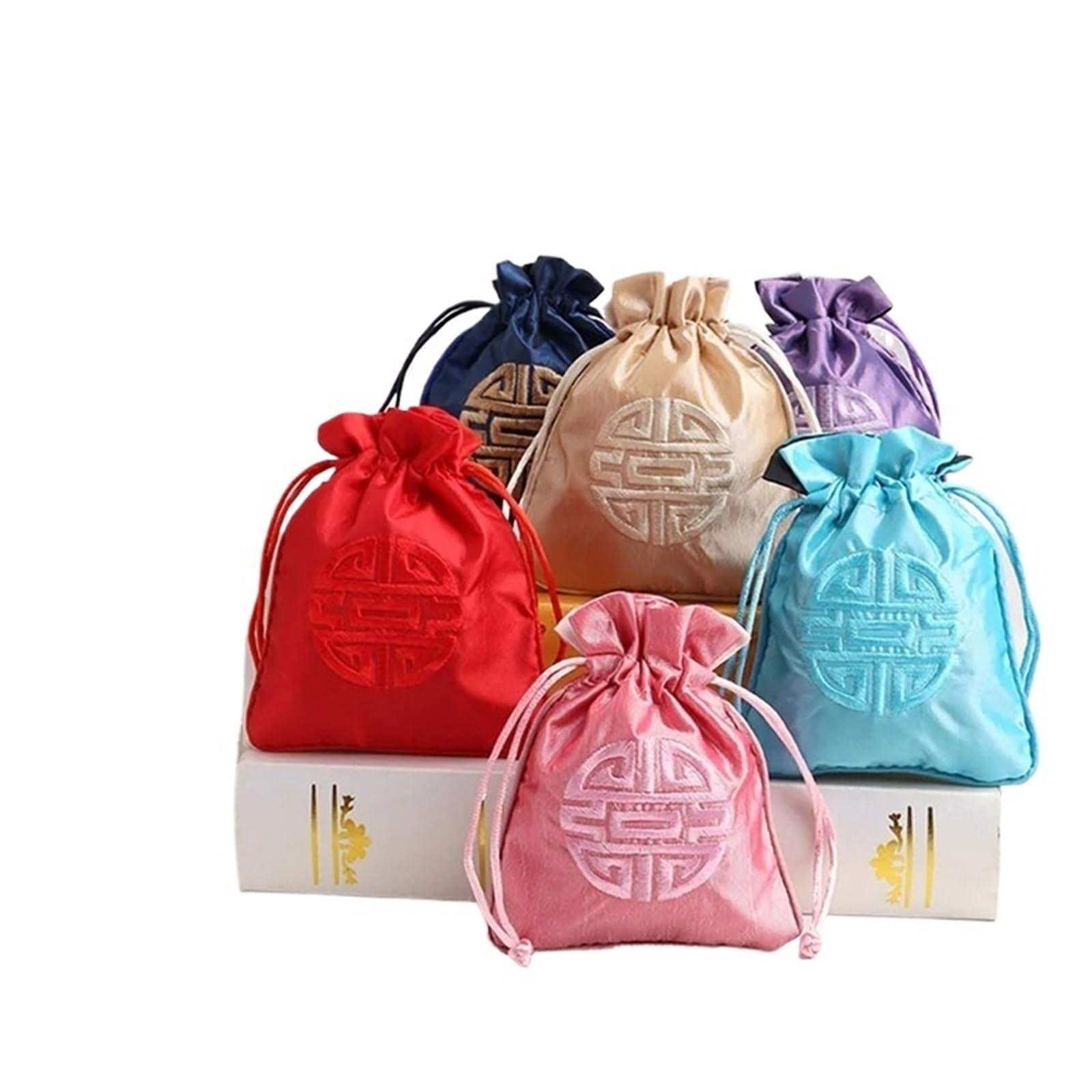 Pochette Cadeau Sac à cordon en soie 20 pièces