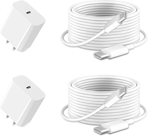 Cargador para iPad Pro de carga rápida de 10 pies para iPad Pro de 12.911 pulgadas, bloque PD de 20 W con cable USB C a C de 10 pies para iPad Pro