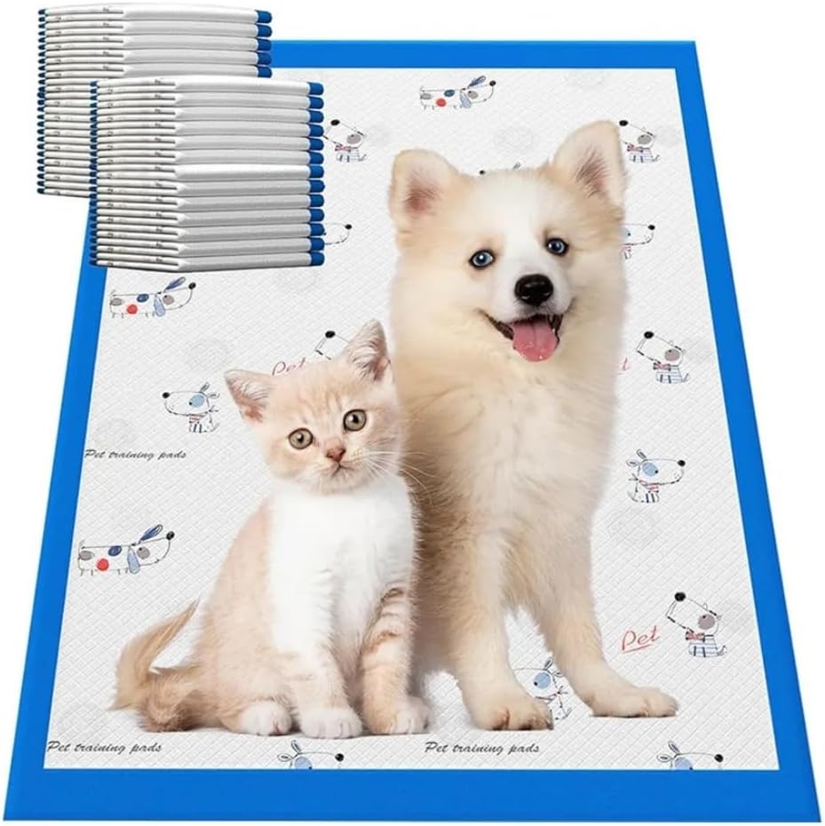 Pet Sheets for Dogs and Cats, 13.0 x 17.7 inches (33 x 45 cm), 80 Pieces, 5 Layers, Medium Thick, Leakproof, Super Absorbent, Deodorizing, Toilet Training, Suitable for Small and Medium Dogs