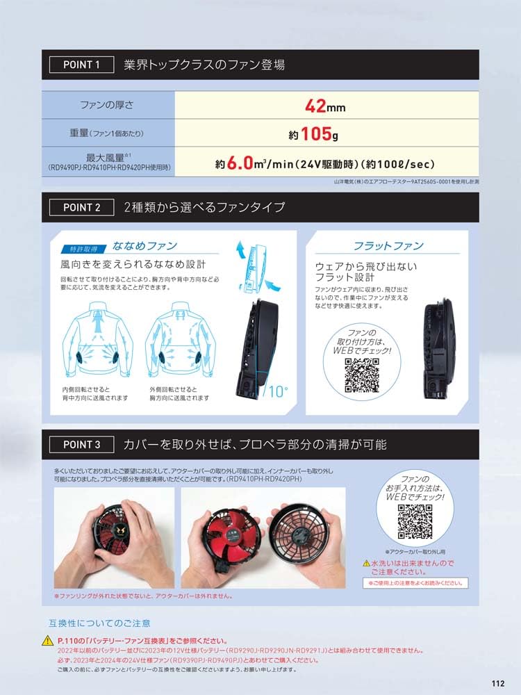 Amazon.co.jp: (サンエス) 空調風神服 24V仕様ななめファンセット