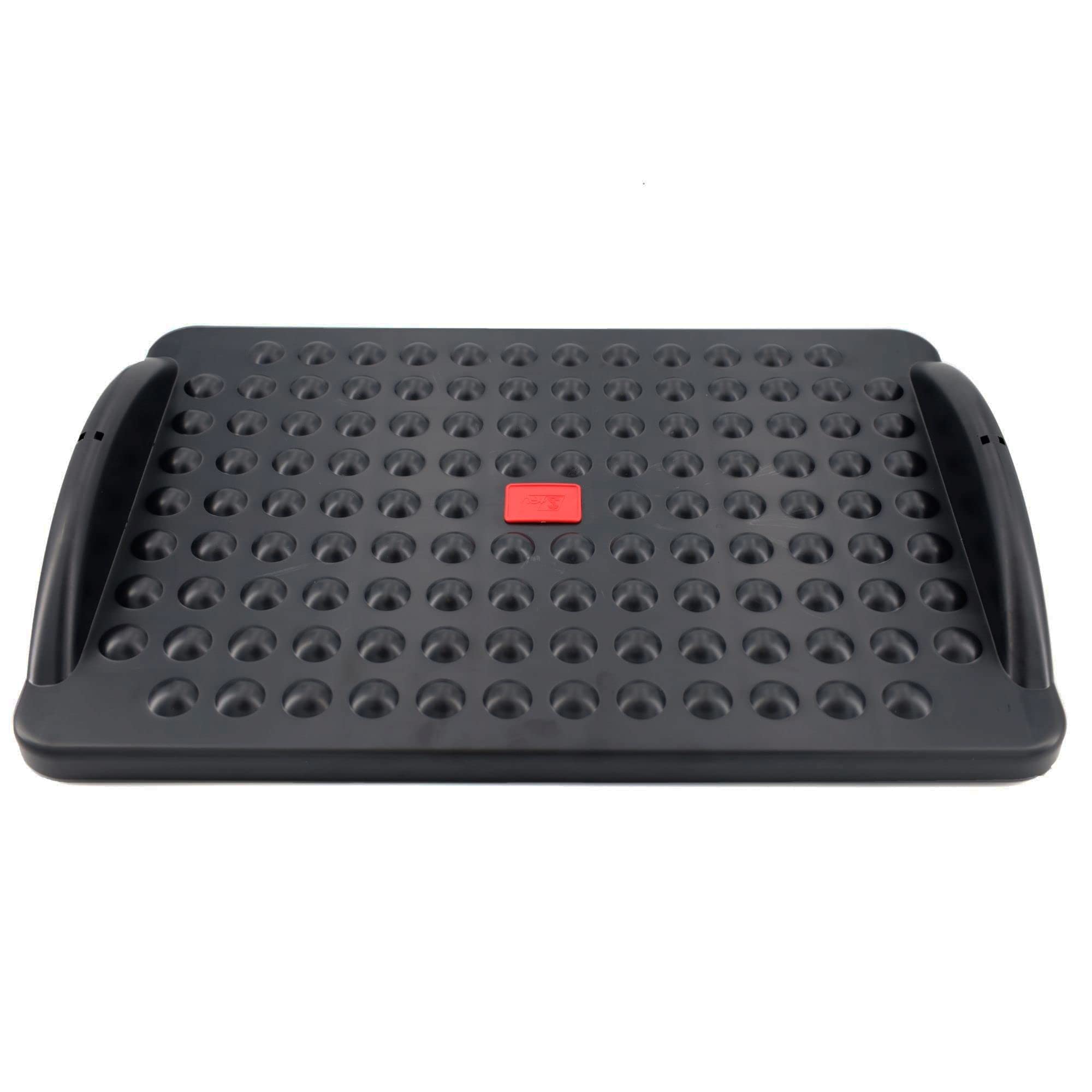 Reposapiés de Oficina Ergonómico e Inclinable - Fabricado con Plástico Reciclado - 42x29x7,5 cm - Accesorio de Oficina - Superficie con textura efecto masaje - Fabricado en España