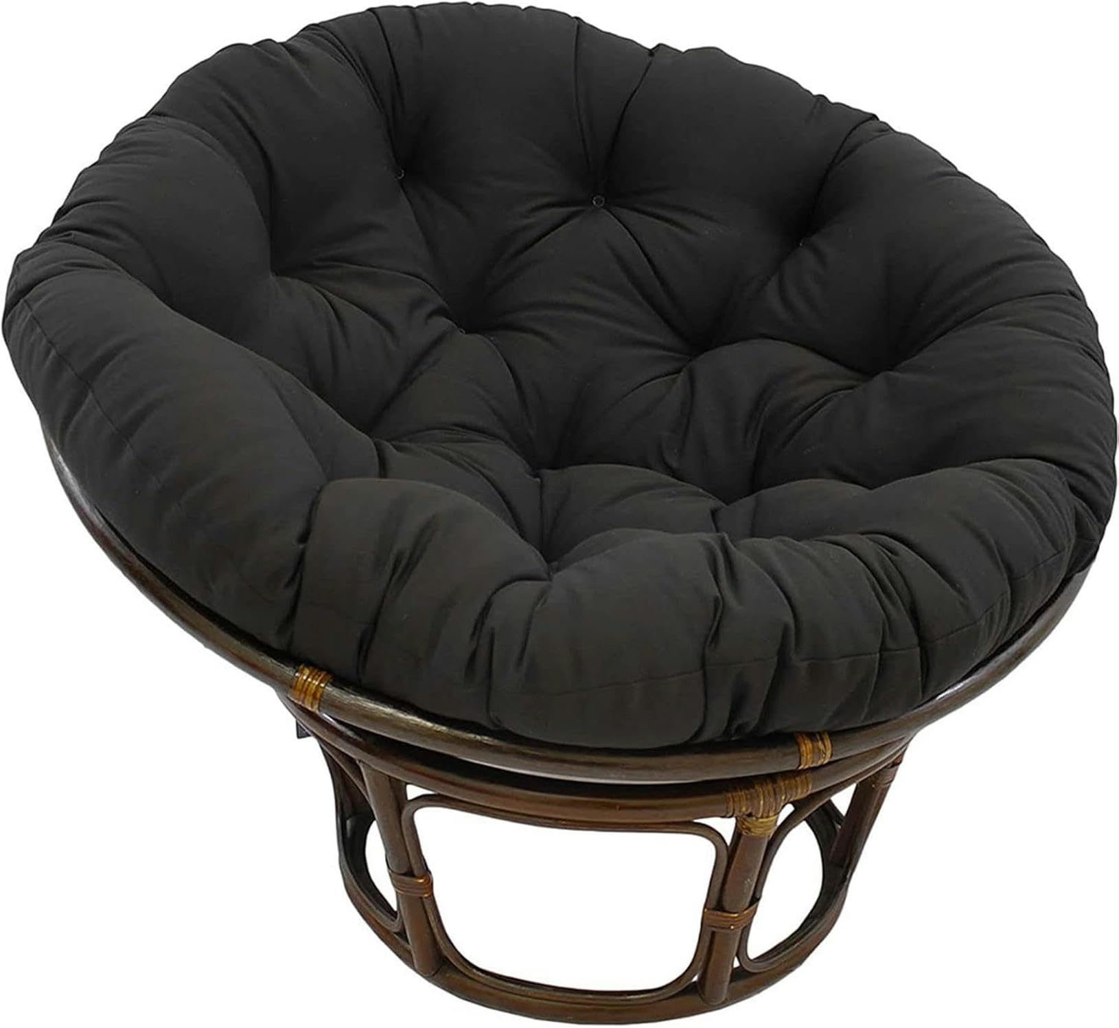 HOTAPEPU Papasan Round Chair Cushions, Outdoor Waterproof Egg Chair Pad,Thicken Papasan Chair Cushion, Swing Chair Cushion Outdoor, for Outdoor Garden, Balcony and Living Room,ordinaryM,130x130cm