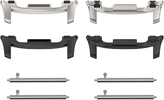 2套 对应Samsung Galaxy watch 8/8 Classic表带适配器 挂绳连接器 替换金属零件 不锈钢制 20mm/22mm 替换表带连接器 三星银河手表8/8 Classic用适配器 不摇晃 安装简单 多色可选