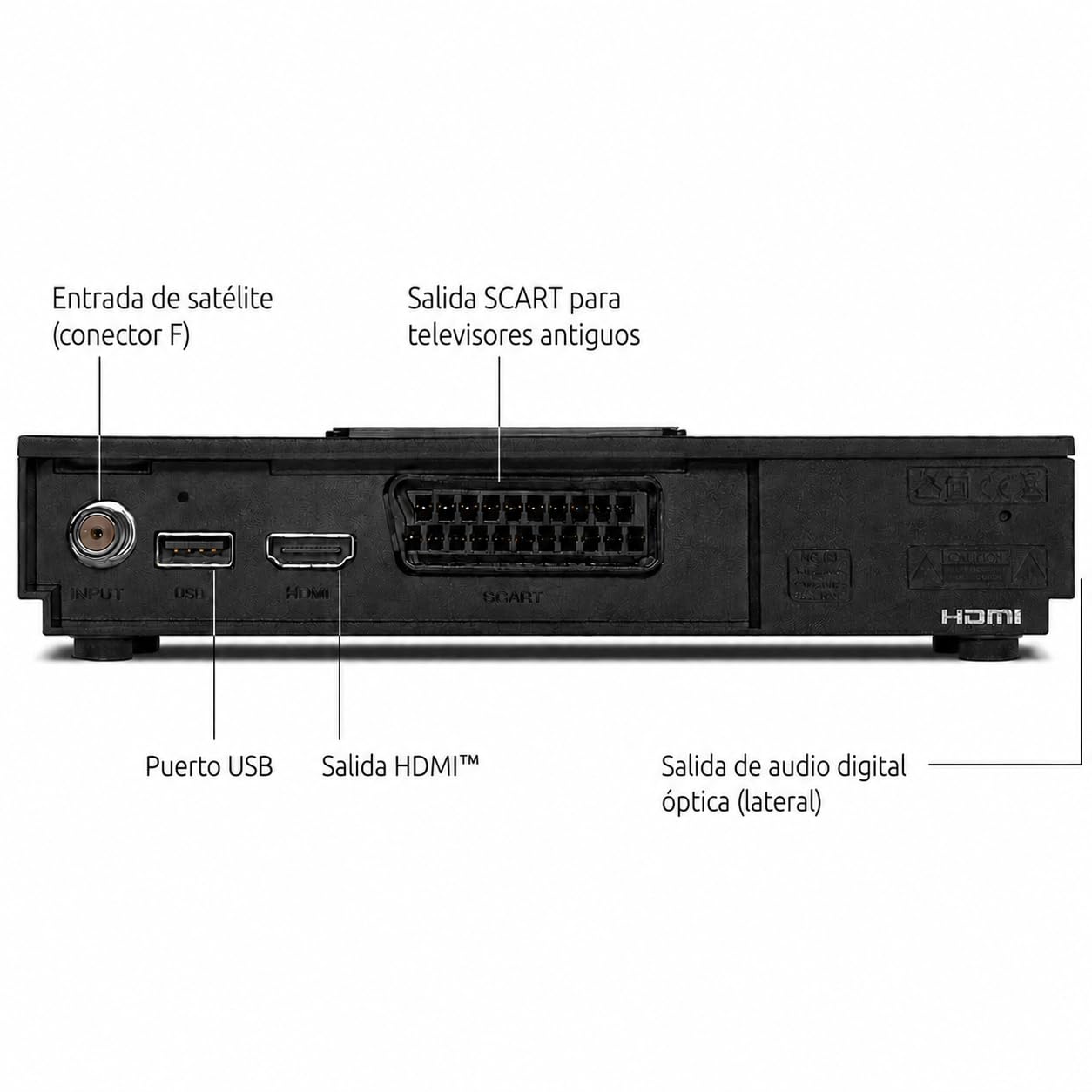 TechniSat HD-S 223 DVR - Receptor Satélite HD DVB-S2 con Grabación USB, HDTV, HDMI, Reproductor Multimedia USB, EPG 7 Días, Temporizador y Mando a Distancia, Negro