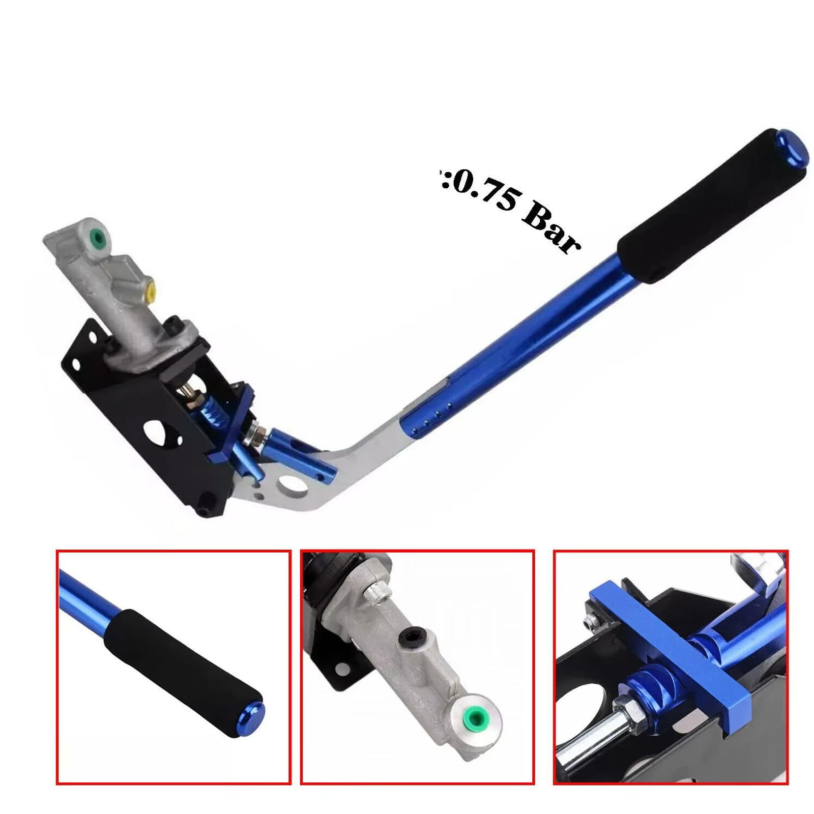 Levier de frein à main hydraulique facile à installer pour modifié, bleu
