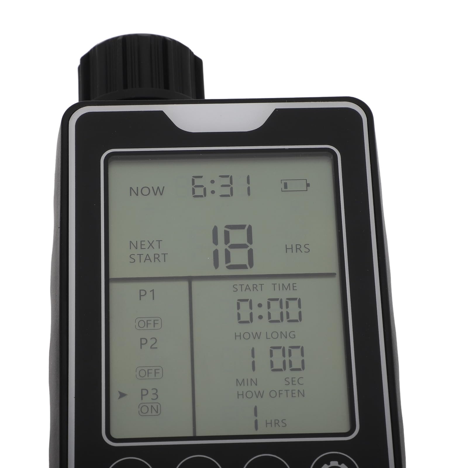 Timer irrigatore intelligente Timer acqua esterno di irrigazione touch screen per prato da giardino Materiale ABS impermeabile 14x8,5 cm 1 presa