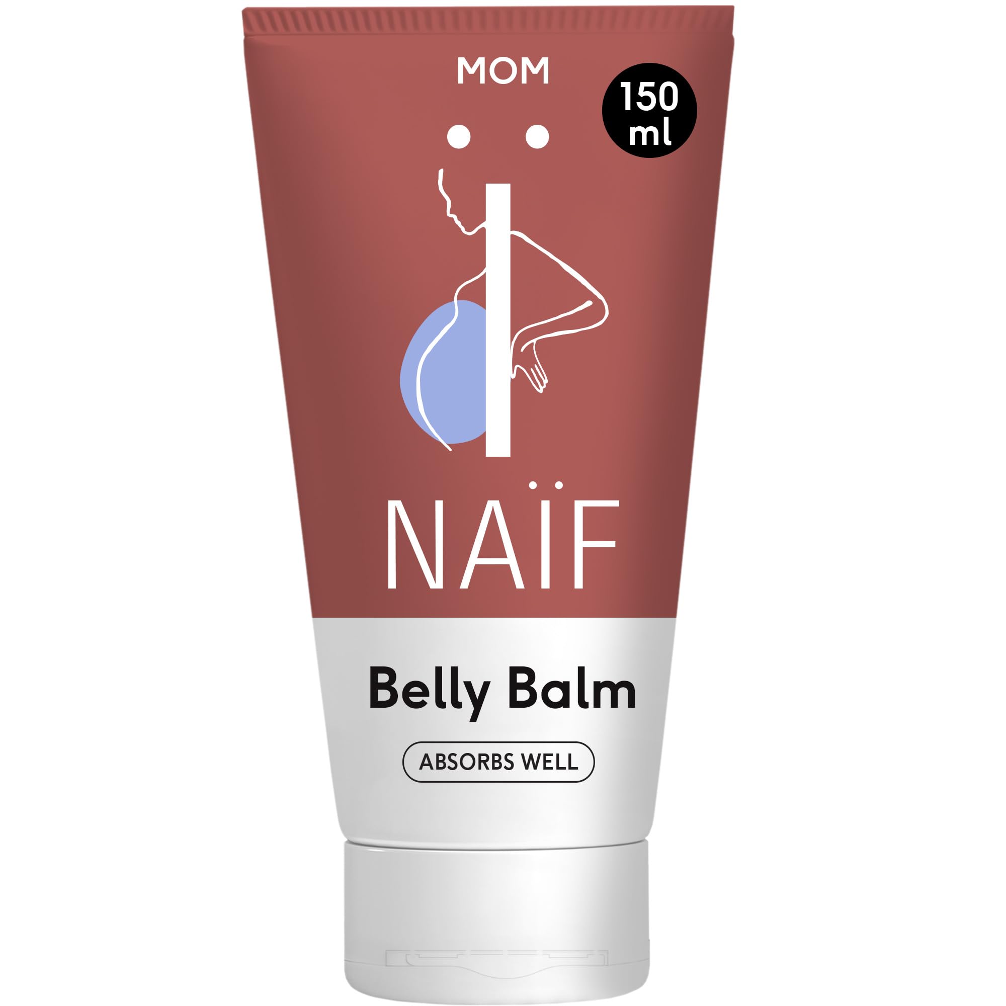Naiwny - Odżywczy balsam do brzucha - dla kobiet w ciąży - bez mikroplastiku i oleju mineralnego, 150 ml