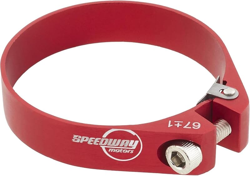 Abraçadeira de mangueira de admissão de ar em alumínio billet Speedway Motors 2,5" vermelha – 1 unidade