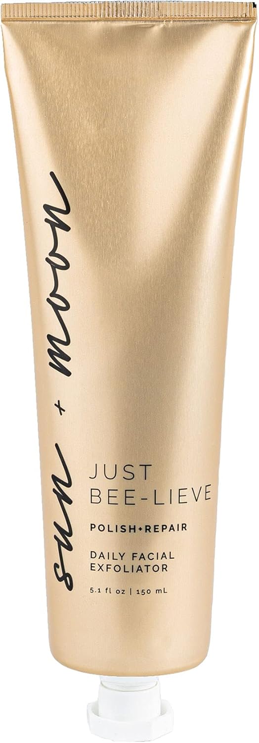 Sun + Moon Daily Facial Exfoliator for Rejuvenating Skin with Honey and Grapefrut – 5.1 fl oz