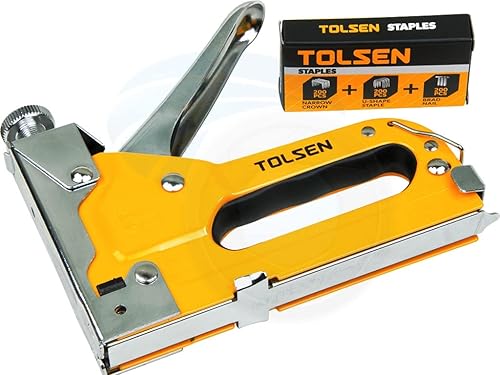 Miniatura 4 de TOLSEN Clavos cromados resistentes en forma de U de 3 vías, grapadora