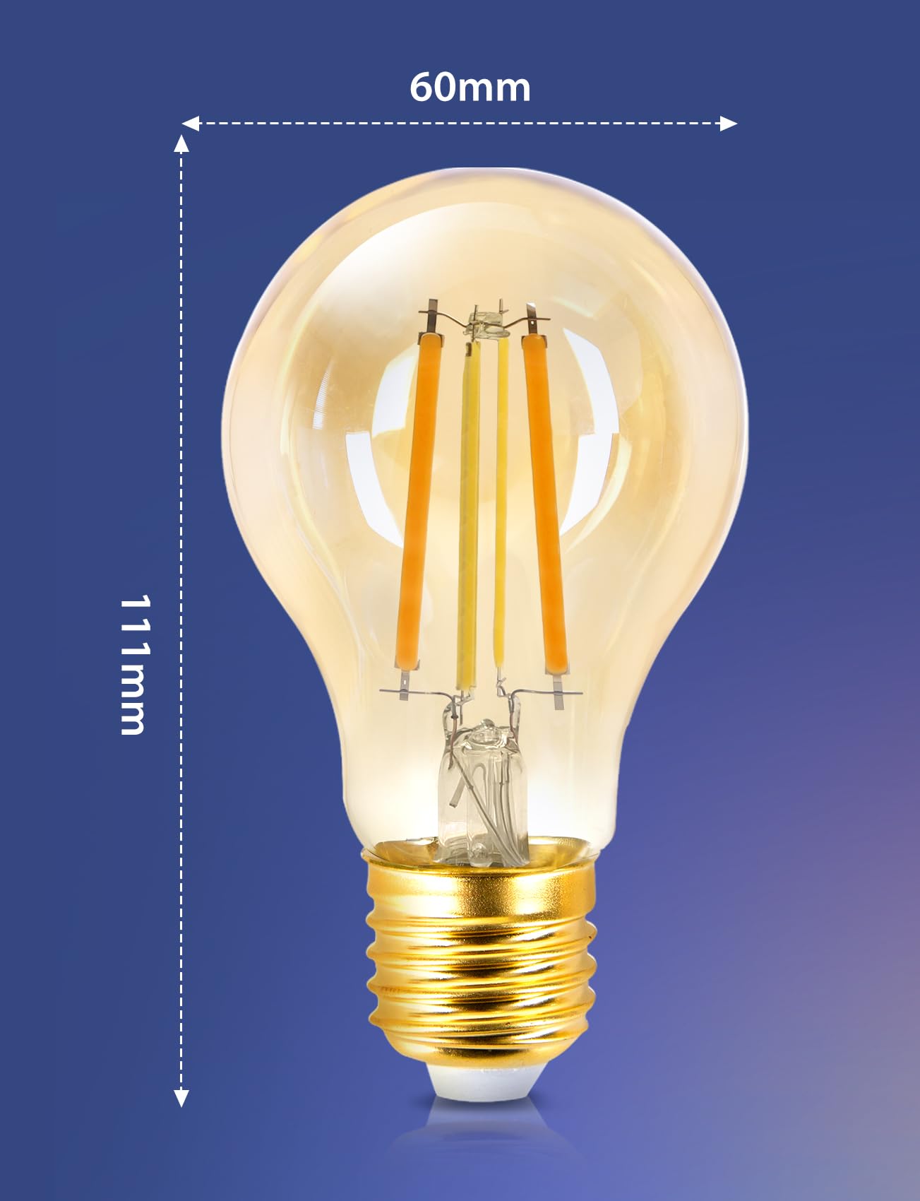 Aigostar Mesh - Bombilla Inteligente Bluetooth Mesh A60, LED 6W E27 806LM, Regulable Cálida a Fría 2700K-6500K, Bombilla Vintage Filamento Compatible con Alexa/Google Home, 6 Uds (Con Control Remoto)