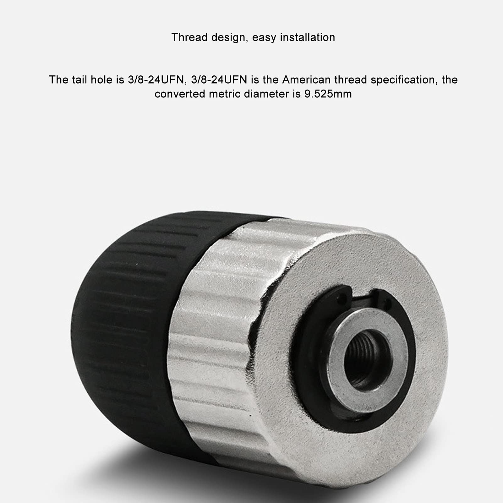 Mandrino Per Trapano 1,5-13 Mm Con Chiave - 3/8-24UNF, Acciaio Inossidabile - Foto 12