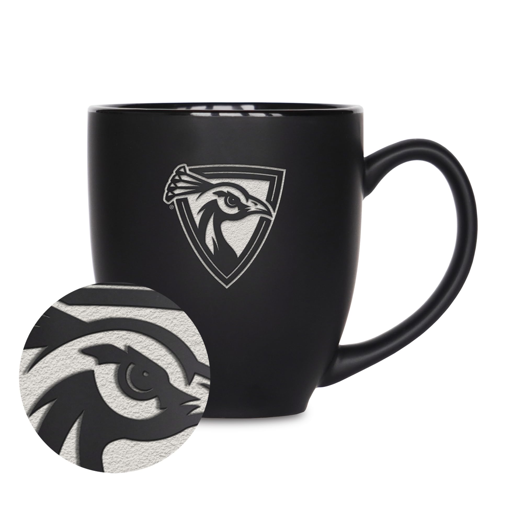 Mug céramique noir mat 445 ml Upper Iowa pour boisson chaude sans brûlure