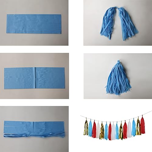 Miniatura 5 de GUZON - Guirnalda de borlas de papel de seda, 30 unidades, diseño de cactus mexicano, kit de bricolaje, baby shower, fiesta, fiesta, despedida de