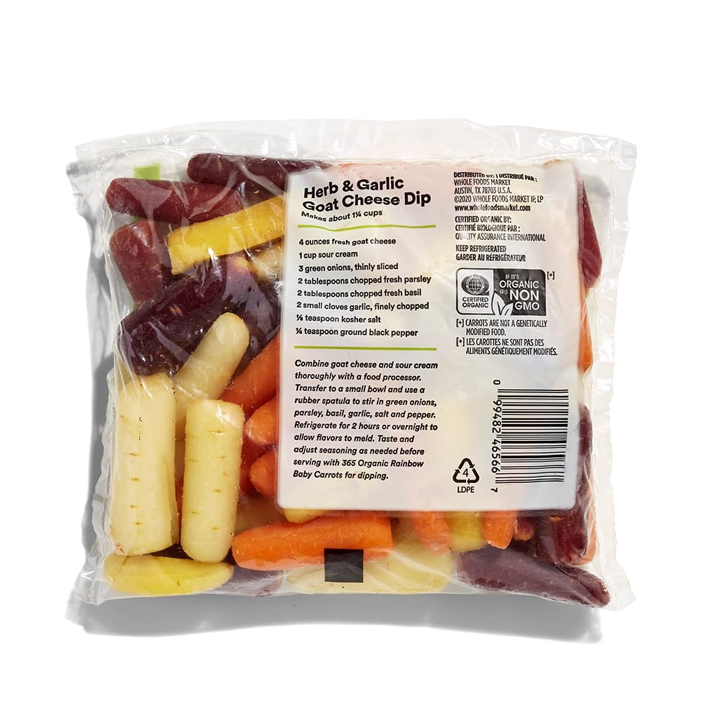 365 by Whole Foods Market Organic Rainbow Baby Carrots Cut Peeled 12 oz — view 2