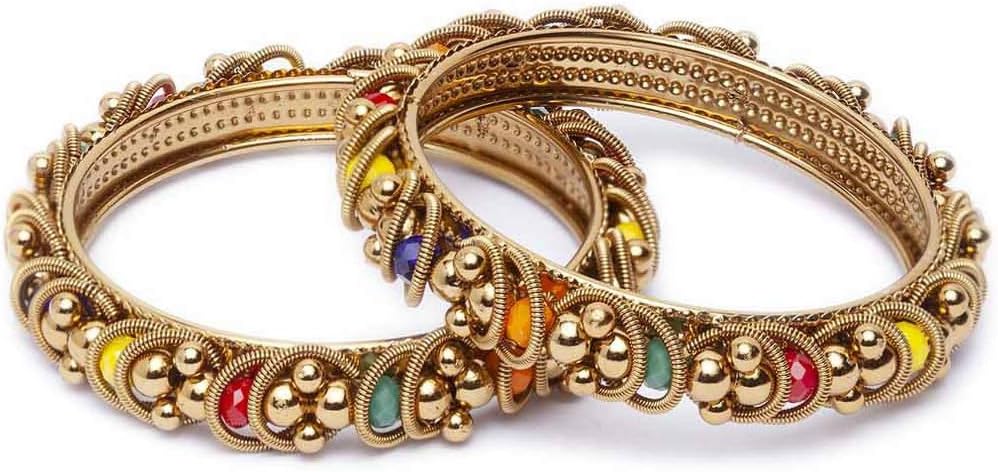 Shining Diva Fashion Latest Traditional Set of 2 Bangles for Women and Girls (11382b_2.6)