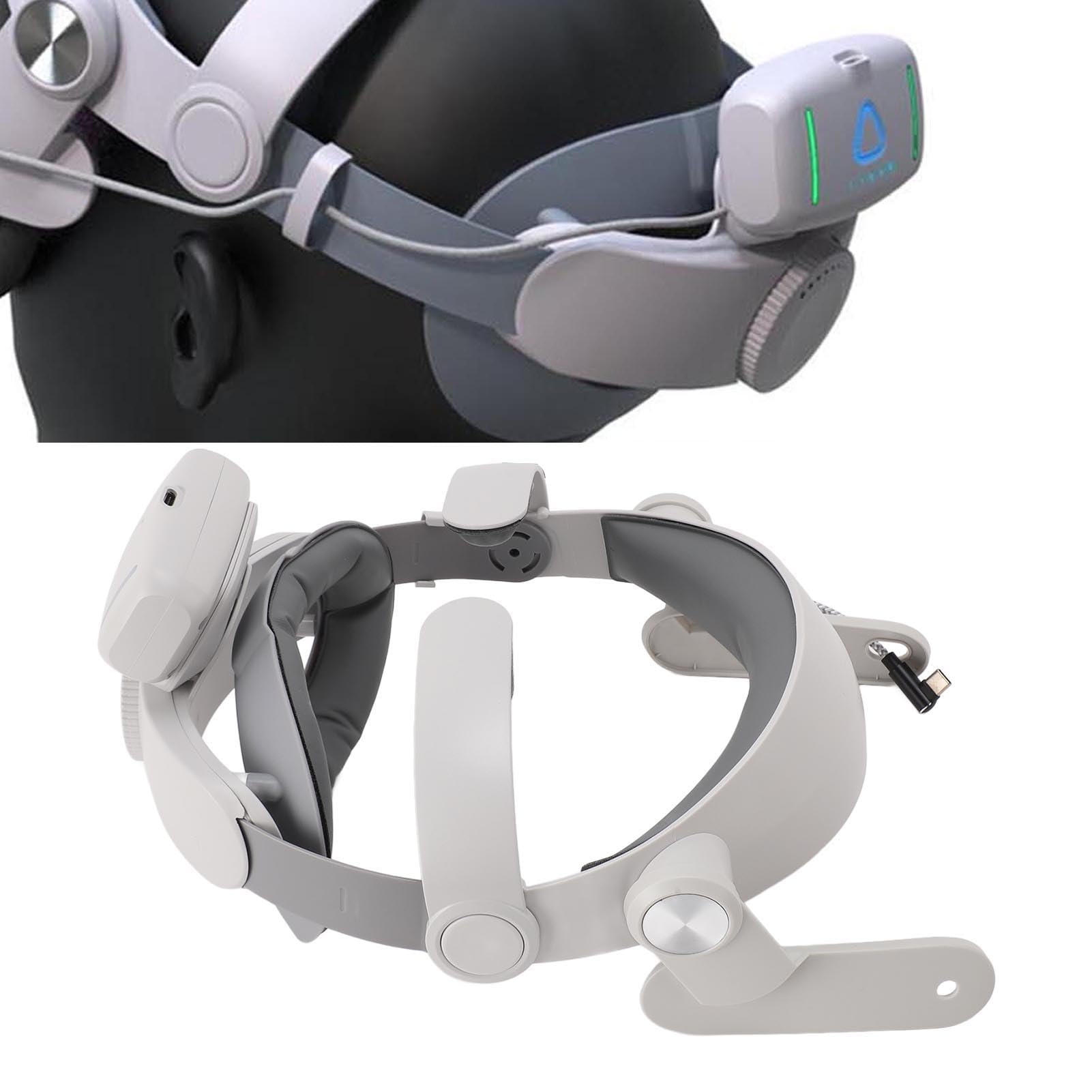 Chiesa VR a testa di VR con Batteria Equilibrio migliorato Bilancio rapido Pacco batteria da 5000 mAh estendere la cinghia di testa regolabile 6h per Meta 3 ABS PU Leather Protein