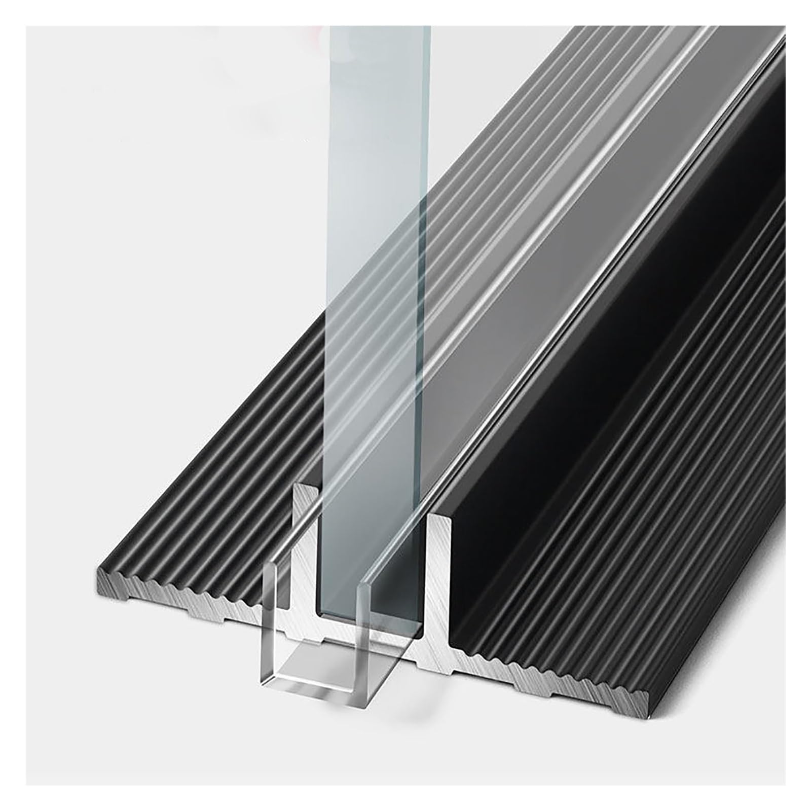 JYHHCYS Customize Recessed Deep Groove Channel, Deep Profile with 8/10/12mm Slot Opening, Fixed Panel Shower Door Deep U Channel for Bathroom/Kitchen(W 12mm,L 1m/39.4in)