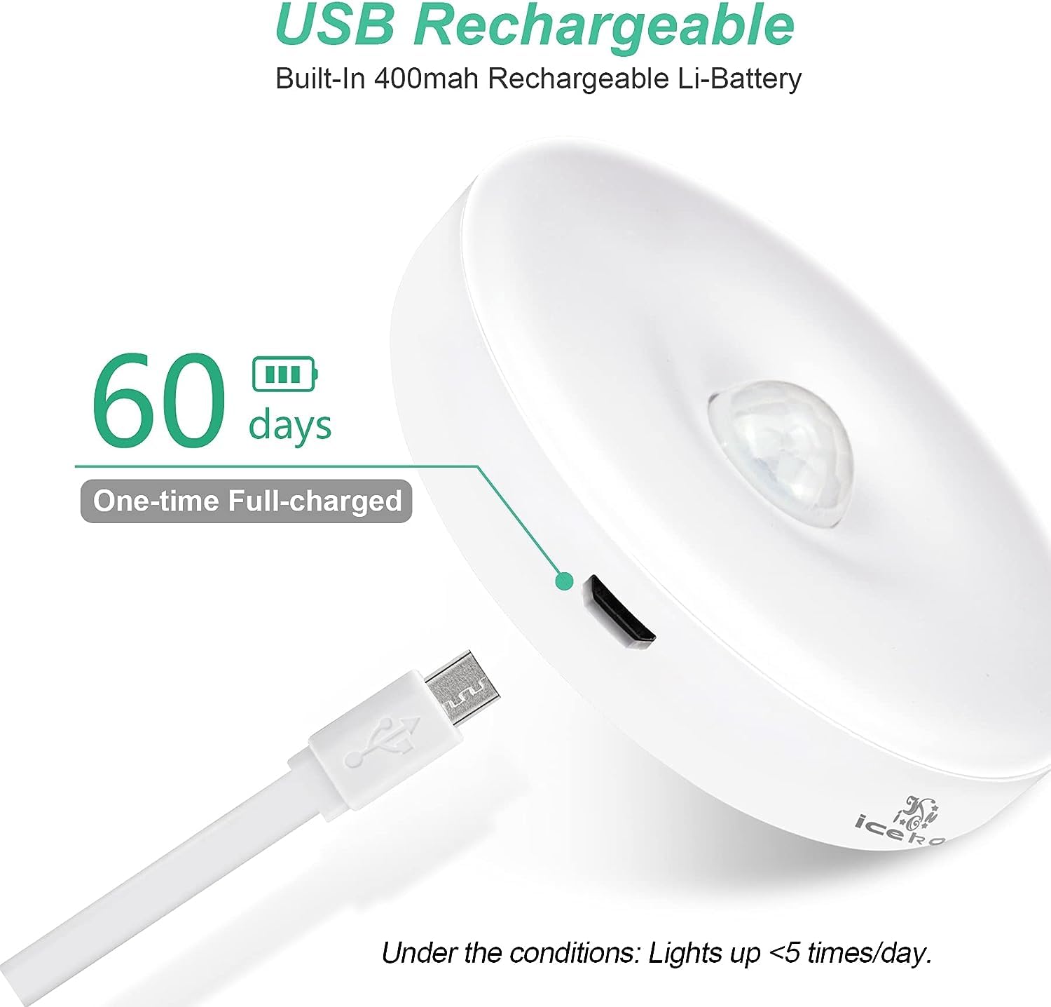 Luz Nocturna Lámpara De Noche Con Sensor De Movimiento Recargable, Luz De Pared USB Regulable For Dormitorio, Mesita De Noche, Iluminación For Armario De Cocina 3 Modos De IluminacióN(Warm light 6PCS)
