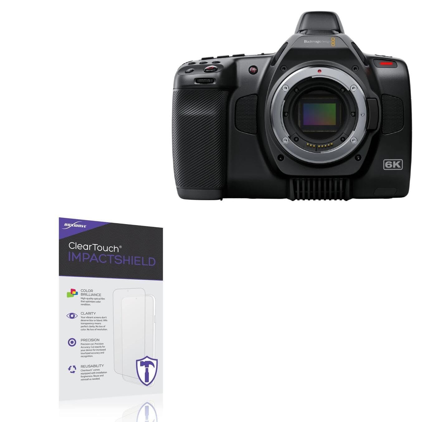 BoxWave Screen Protector Compatible with Blackmagic Pocket Cinema Camera 6K G2 - ClearTouch ImpactShield (2-Pack), Impenetrable Screen Protector Flexible Film