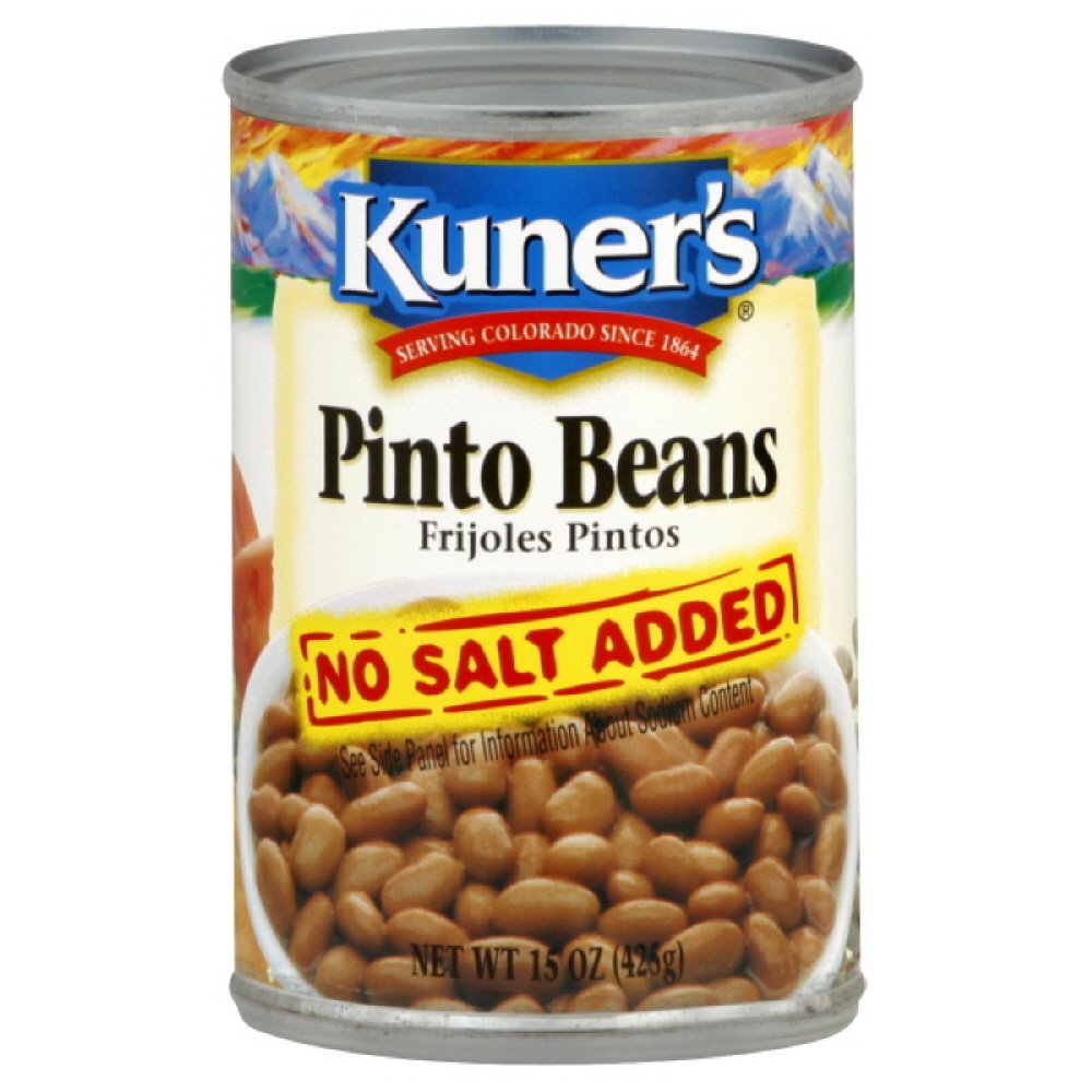 Kuner's Pinto Beans No Salt, 15-ounces (Pack of12)