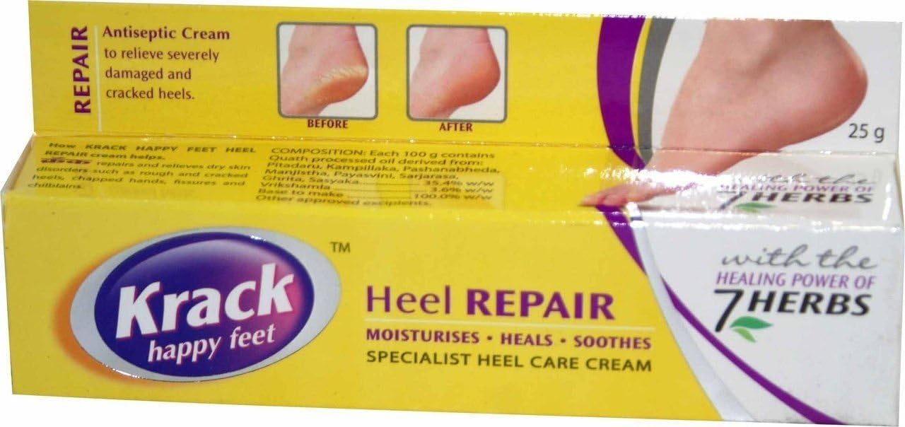 Krack Cream | for Rough & Cracked Heels, Chapped Hands, Fissures & Chilblains