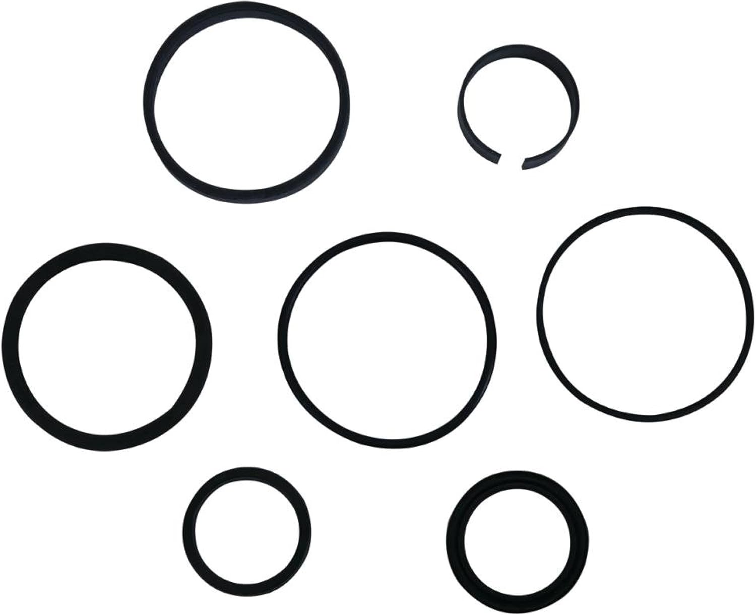 Rareelectrical Hydraulic Cylinder Seal Kit Compatible With New Holland Lx865 Lx885 L865 Ls180 Ls180b L180 L185 C185 Skid Steer Bucket Tilt 2-1/2 Bore Replaces 89843717 9843632