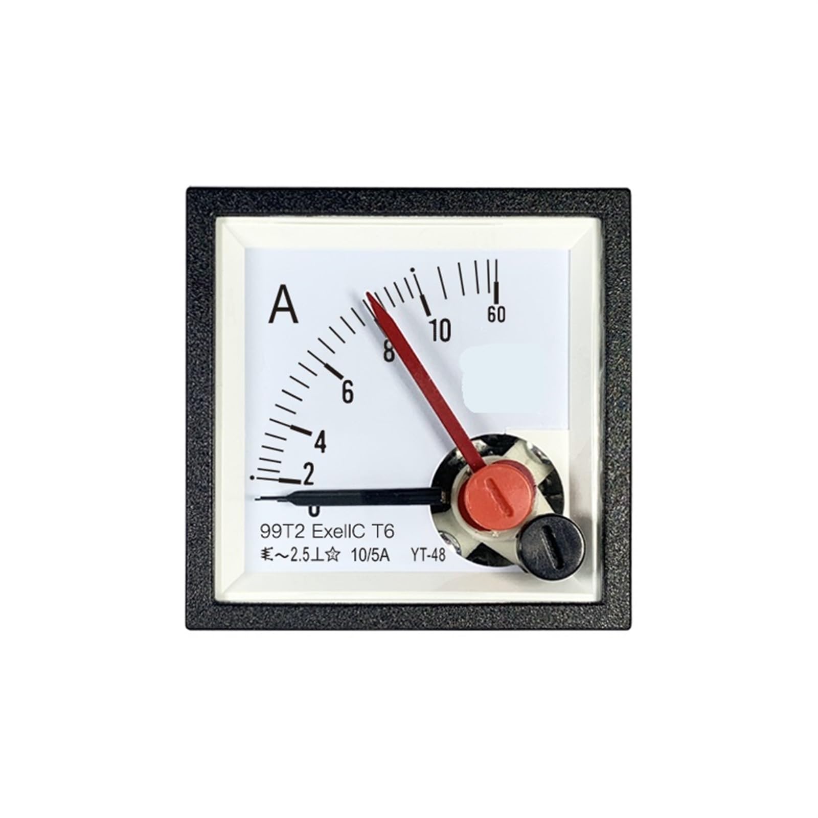 Misuratore di corrente alternata a doppio ago YT48 con sovraccarico sei volte 20/30/50/75/5a/1 Acp48exeiic T6 1 pz(AC 10-5A 60A)