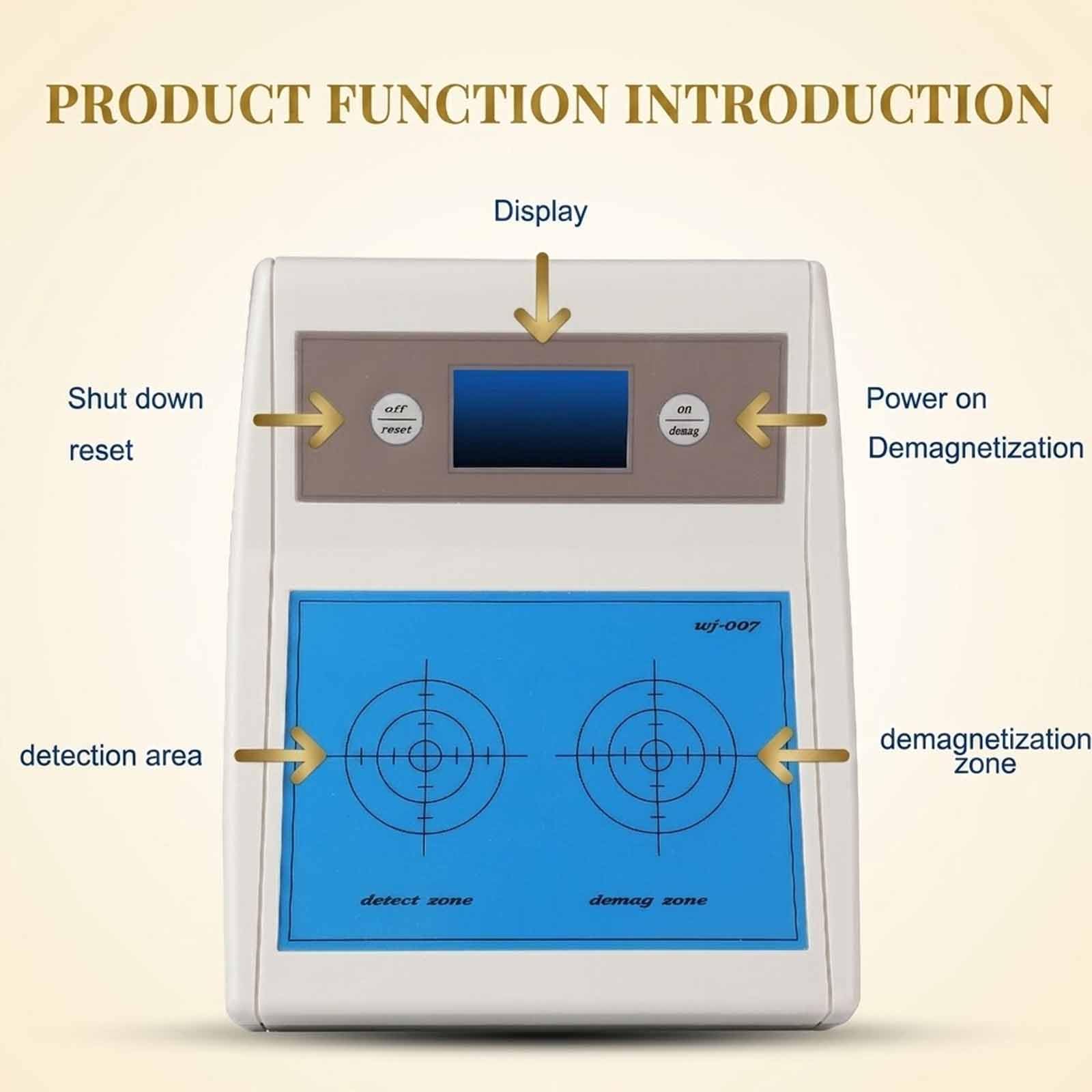 MObyat Smagnetizzatore Elettrico per Orologi, Rilevatore di Magnetismo Professionale con Display LCD, Funzionamento Rapido Tramite Pulsante, Magnetizzazione Rapida in 5 Secondi, per Casa E Studio.